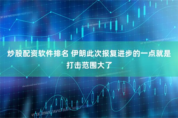 炒股配资软件排名 伊朗此次报复进步的一点就是打击范围大了